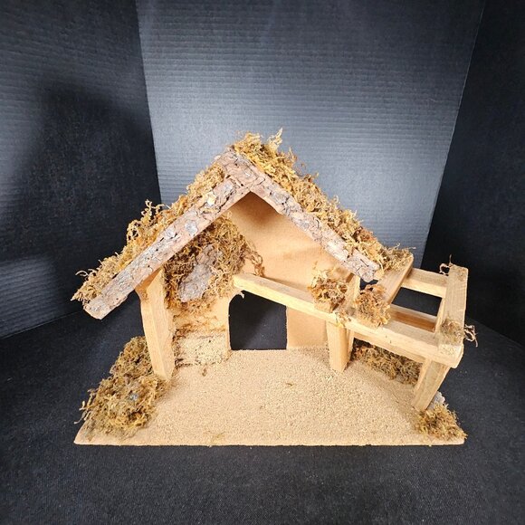 Vintage Fontanini For Roman Inc Wedding Creche Nativity Wood 16 Inch - Picture 3 of 11